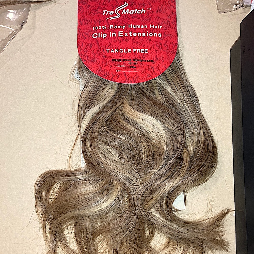 Human Hair Clip in Extension 16-18”